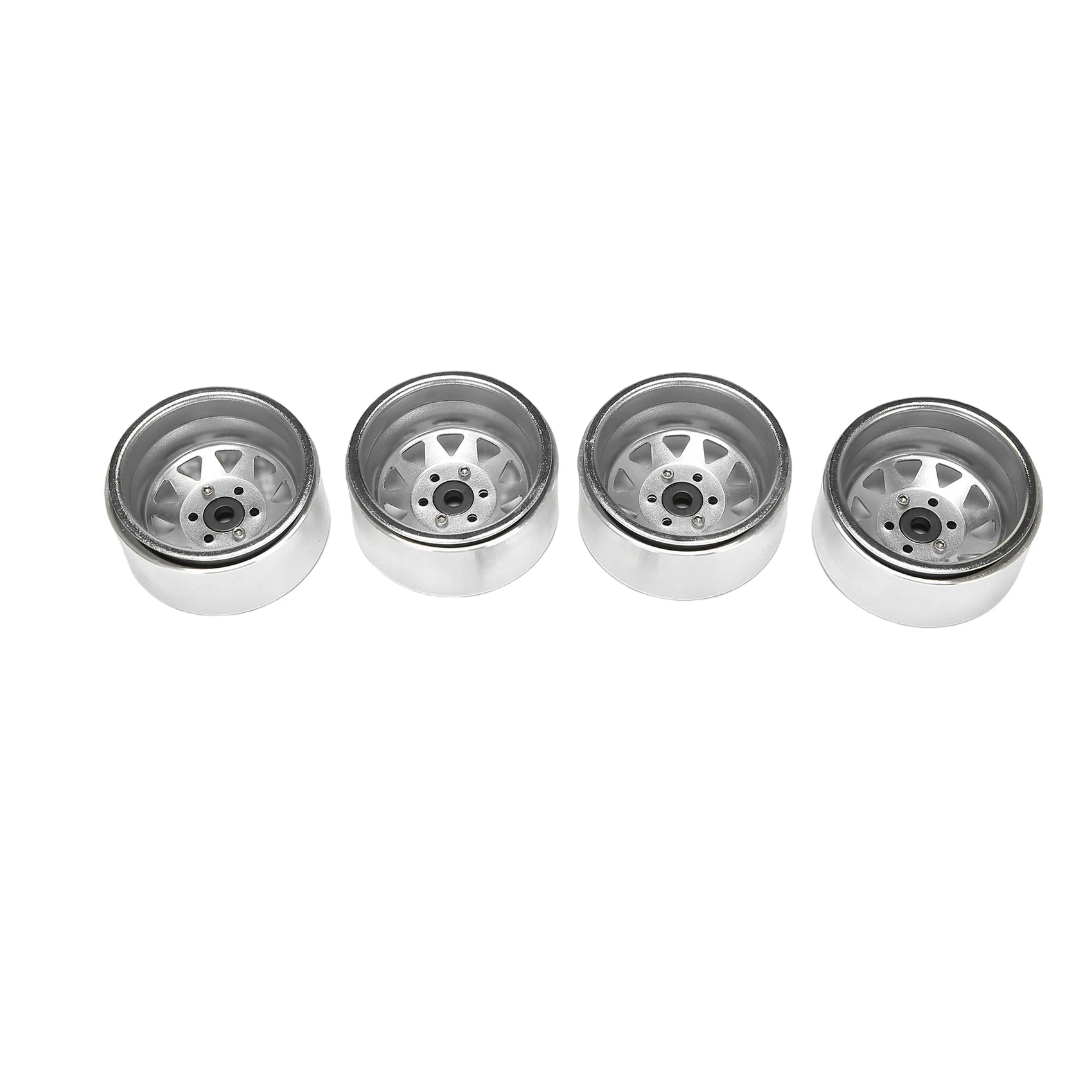 

4PCS Wagon 1.9 Metal Beadlock Wheel Hub Rim for 1/10 RC Crawler Axial SCX10 90046 TRX4 D90,1
