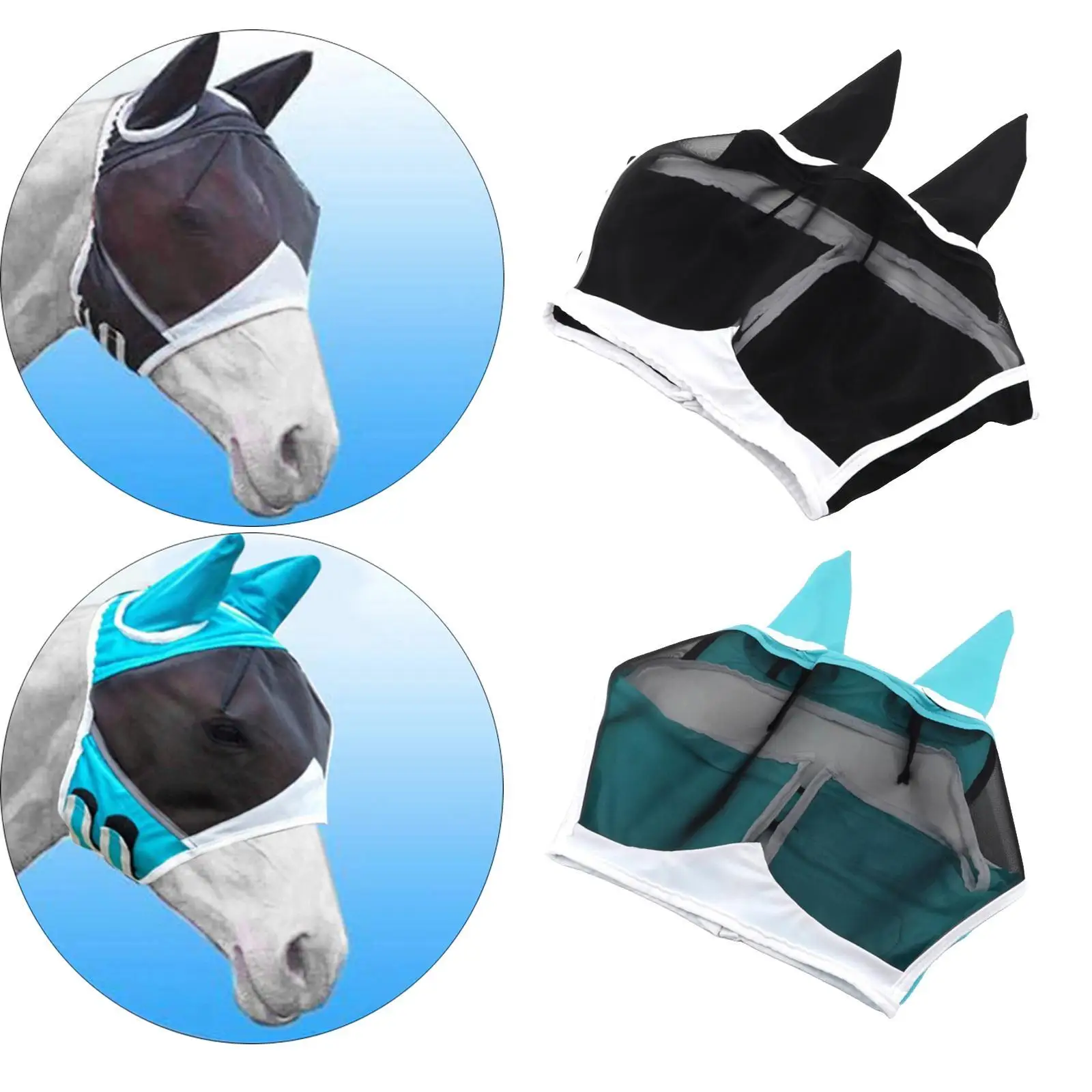 Сетчатая вуаль Equine для защиты от насекомых УФ-комаров |