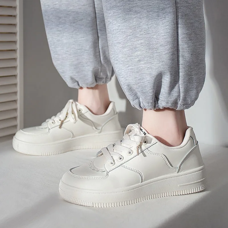 

2022 Spring And Autumn Fashion New Female Students Low-top Thick-soled Sneakers Trend Flat Outdoor Walking Casual Sports Shoes 1