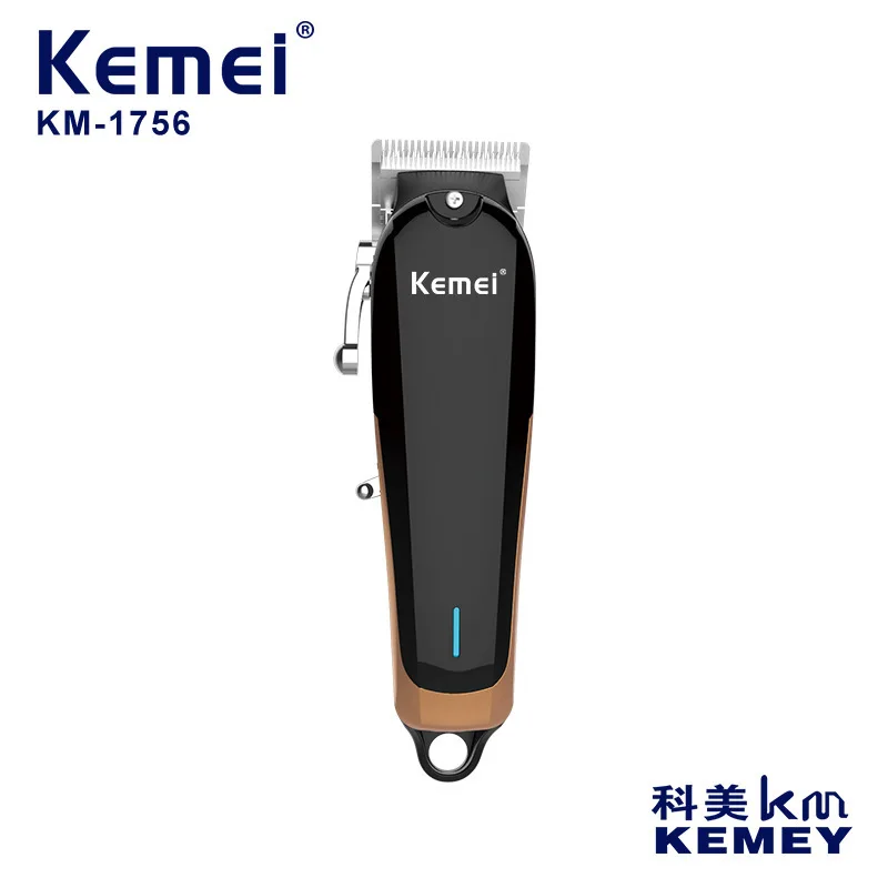 

kemei hair trimmer KM-1756 USB rechargeable hair clipper haircut machine oil head clipper engraving whitening 12W powerful