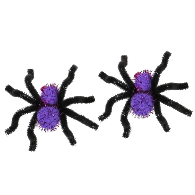 2 шт. блестящая заколка для волос в форме пауков Harajuku привлекательная девочек
