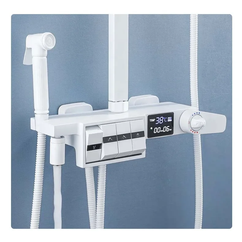 Белый пианино ванная комната спринклерная система для душа качественная латунь