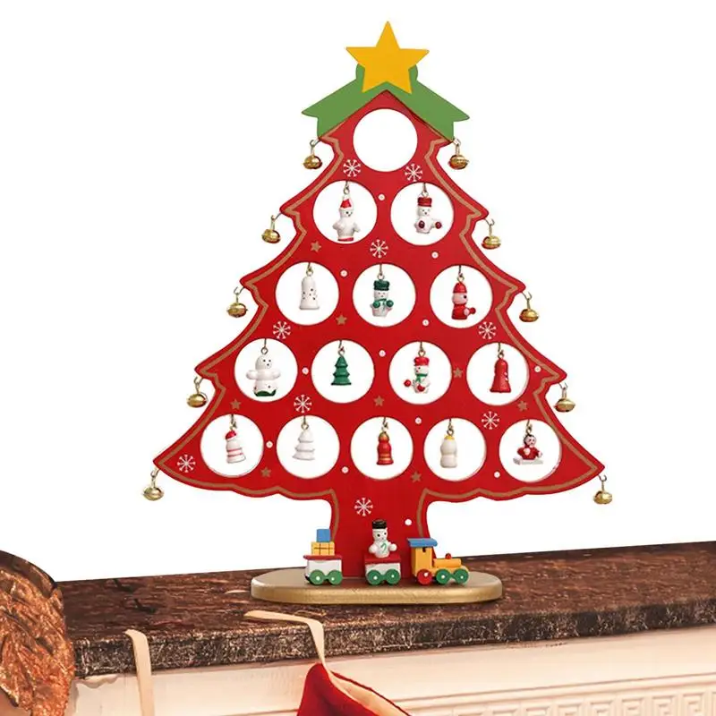 

Рождественские елочные украшения, Креативные 3D легкие деревянные елочные настольные украшения, Рождественское украшение 2023