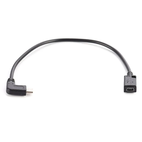 Мини-USB гнездо к USB C штекер 90 градусов адаптер синхронизации передачи данных для зарядки 1XCB