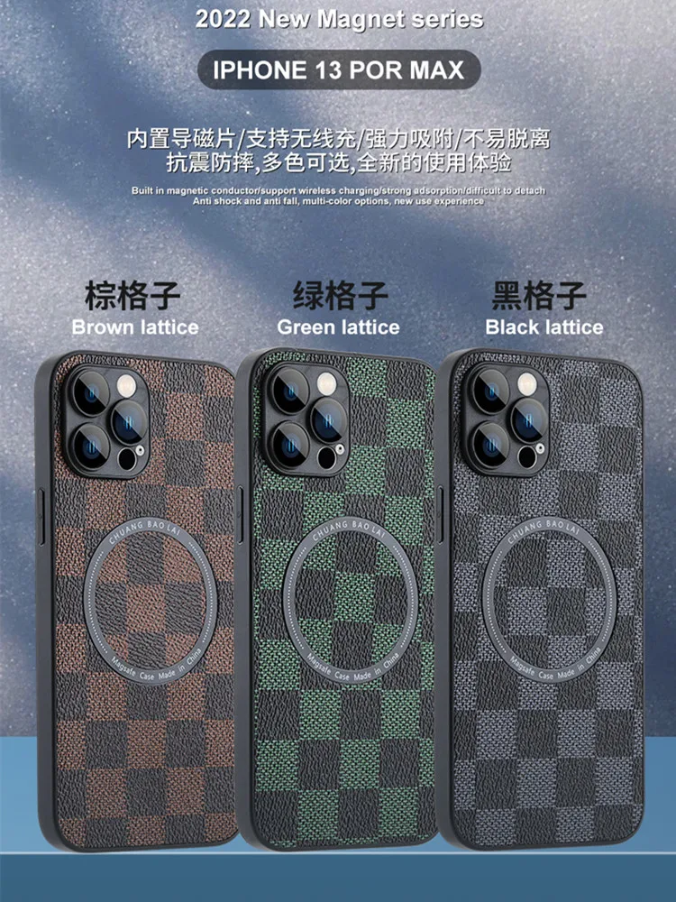 

Luxury Magnetic Leather Case For IPhone 14 13 12 11 Pro Max Scratch Proof And Explosion-proof and Upgrade Lens Protection