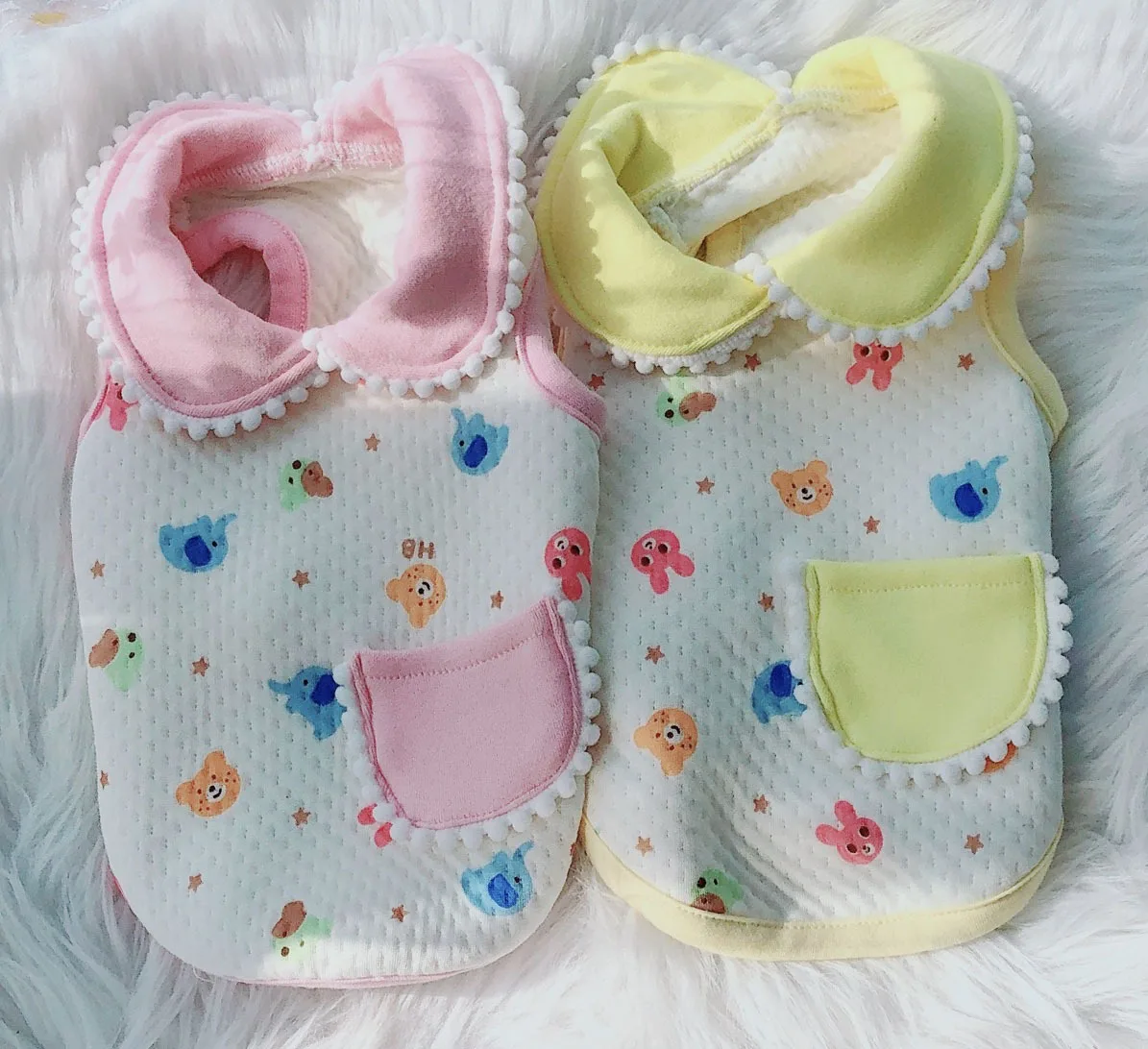 

Autumn and Winter Newest Dog Vests with Pocket Pink Yellow Colors Warm Cotton Padded Clothes for Pet Small Dogs Ropa De Perro