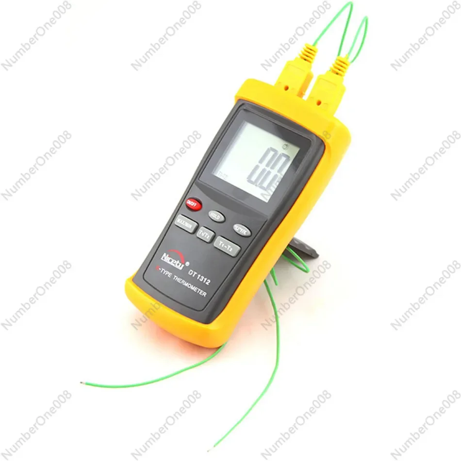 DT1312 Цифровой термометр Nicety двойная термопара K-типа 1370C ЖК-дисплей два канала
