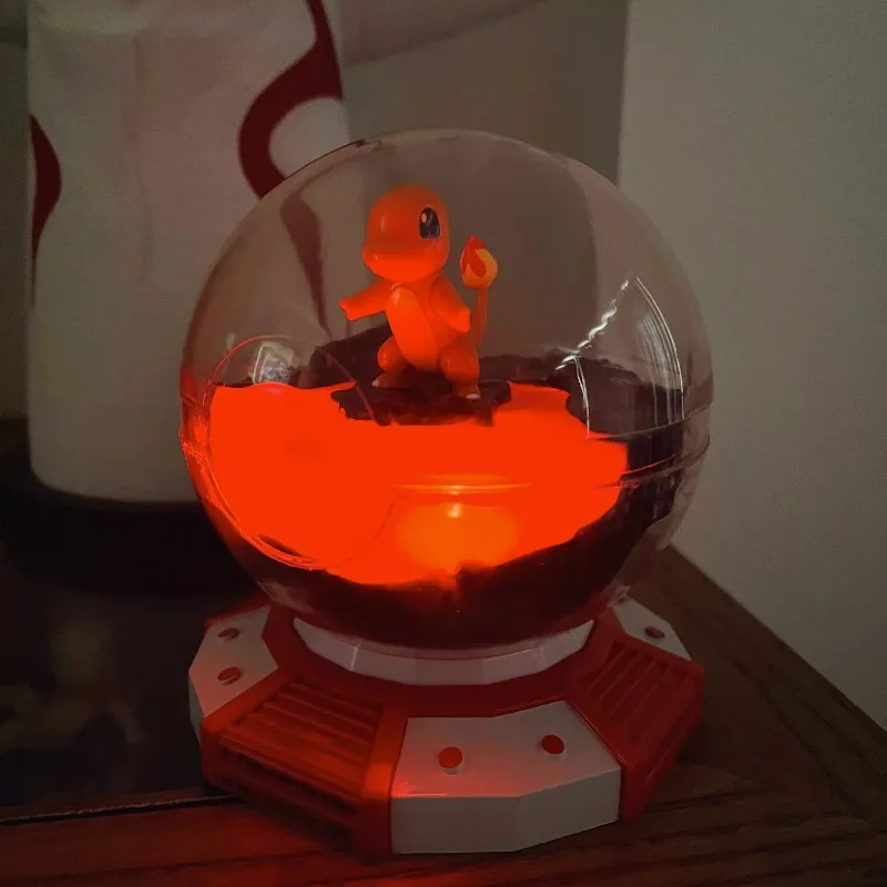 

Pokemon Charmander Night Light Table Lamp Anime Game Ornaments Accessories Bedroom Desktop Cartoon Collection Cute Gift Box