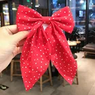 Бант-лента женский двухслойный с зажимами, 1 шт., шпильки заколка для волос