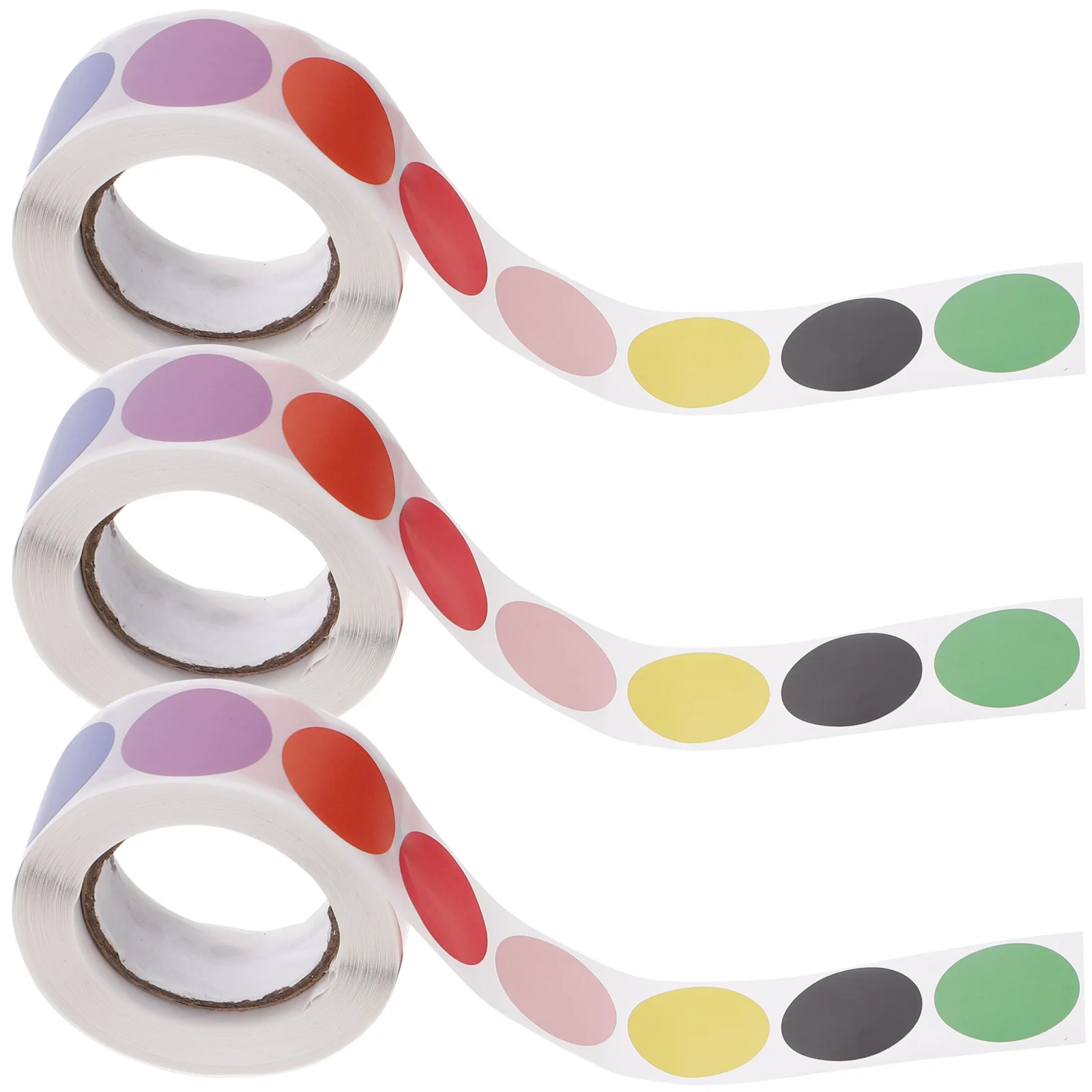 

3 Rolls Decals Gifts Funny Stickers Classified Label Stickers Round Dot Stickers for Boys Gift