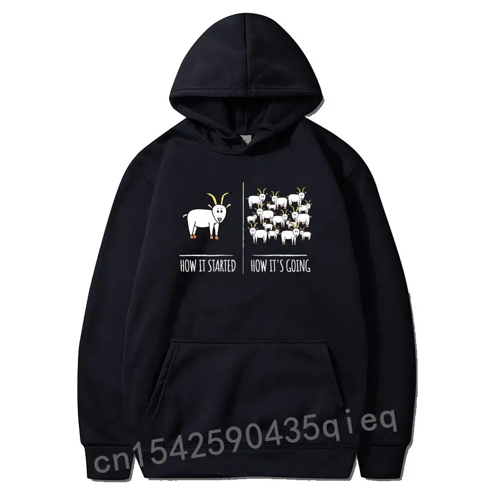 

Goat For Goat Lovers Farm Adult Meme Pun Funny Goat Hoodie Sweatshirts Harajuku Long Sleeve Hoodies Men Special Clothes