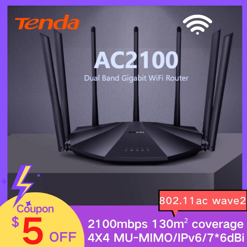 Беспроводной маршрутизатор Tenda AC23 2 4 ГГц 5 расширитель диапазона Wi-Fi с внешними