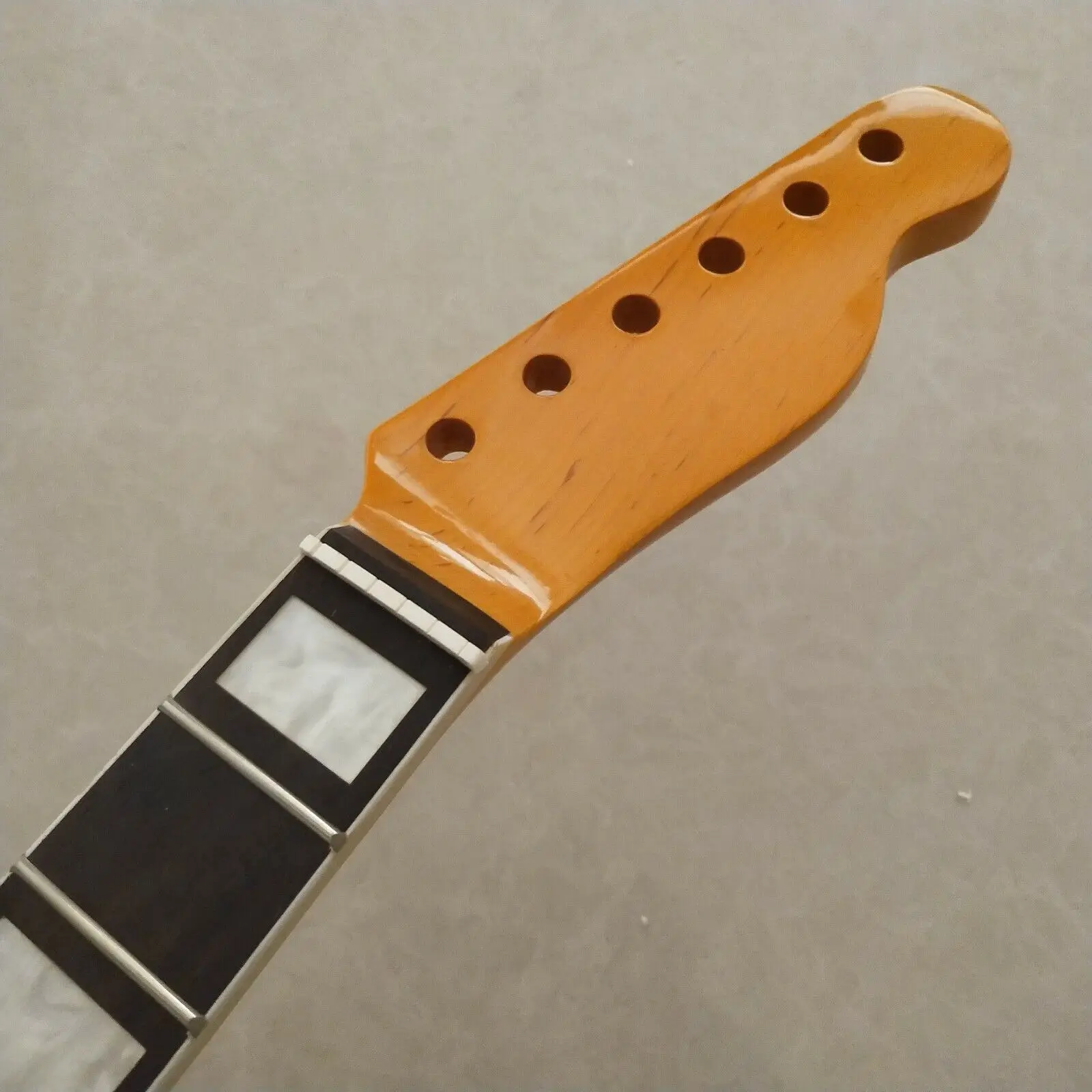 Yellow Electric Guitar Neck 21 Fret 25.5inch Maple Rosewood Fingerboard inlay