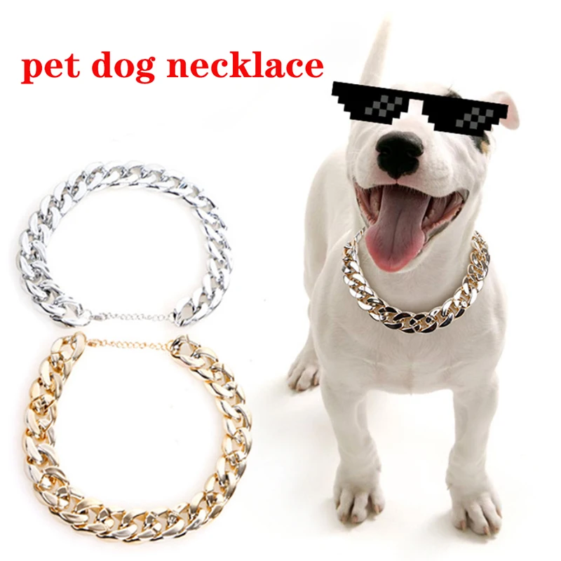 

Pet Necklace Fighting Necklace Pet Fashion Necklace Dog Bully Gold Chain Small and Medium-sized Dog Collar Dog Jewelry Necklace
