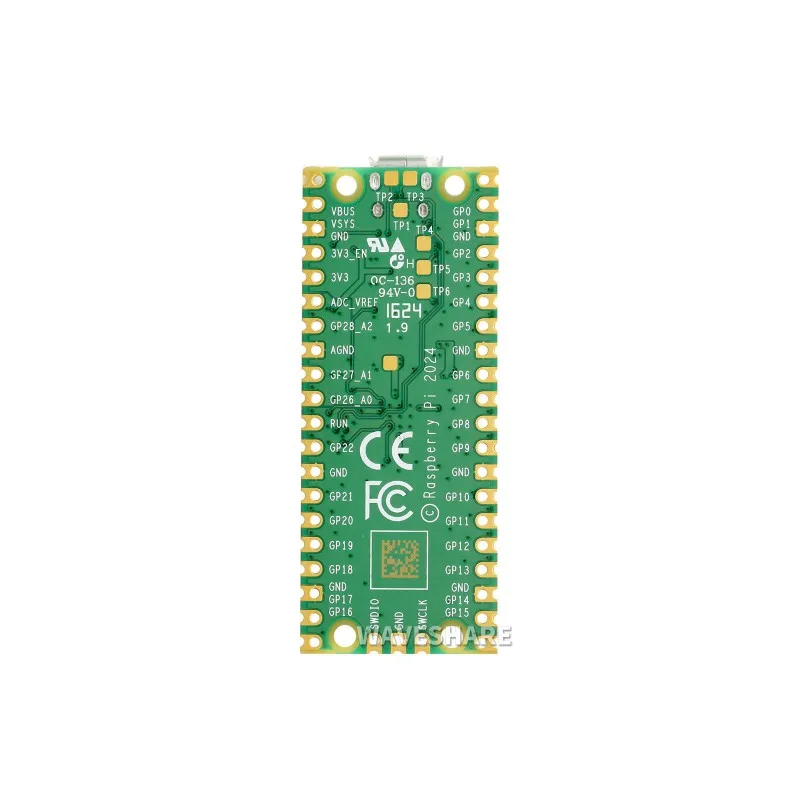 Микроконтроллерная плата Raspberry Pi Pico 2 на базе официального чипа RP2350 двухъядерный