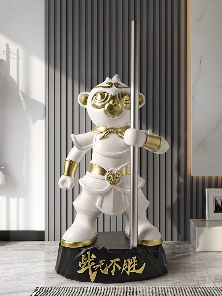 

Home Decoration Monkey Statue Living Room Decoration Large Floor Lamp Sculpture Creative Home Accessories Lightsaber Ornaments