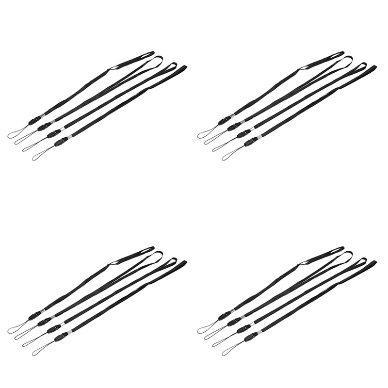 

40X Black Lanyard Neck Strap For ID Pass Card Tags Phones Camera MP3 Holder