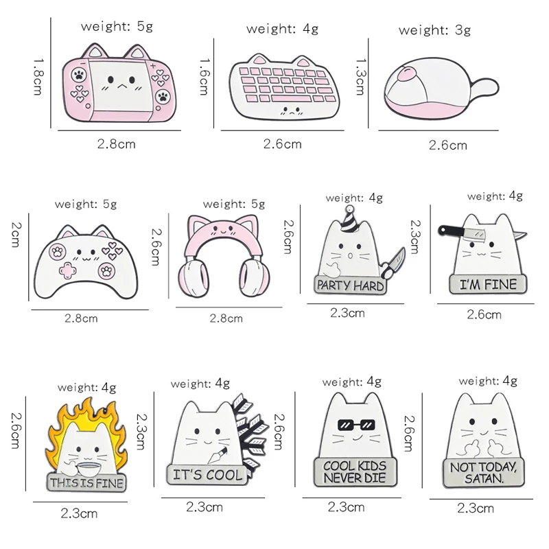 Креативная модная брошь на лацкан с изображением мультяшной кошки мыши