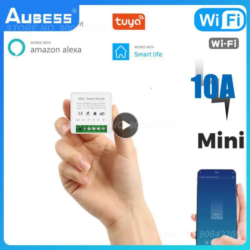 

1~4PCS Diy Smart Switch Wifi Smart Home Automation Wireless Switches Breaker Switch Module Tuya 10a Remote Control Timer Mini