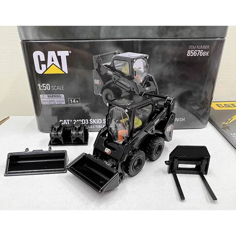 Фото DM масштаб 1:50 CAT 242D3 колесный погрузчик из сплава, коллекция моделей автомобилей, украшения 85676BK №1