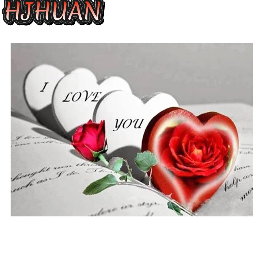 

5D DIY Diamond Painting Love roses Diamond embroidery Cross Stitch Kit Full Drill Embroidery Mosaic art Picture Gift Home Decor