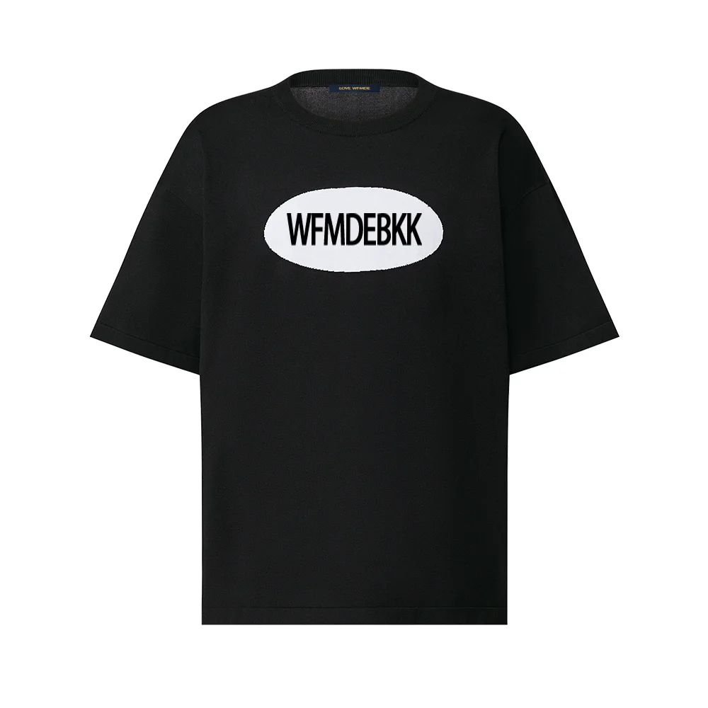 

22SS New Style Intarsia Jacquard Crewneck T-shirt #wfmd2901