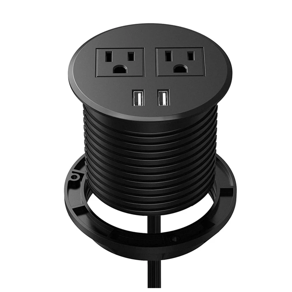 Настольная втулка питания с 2 розетками Настольный удлинитель Утопленная