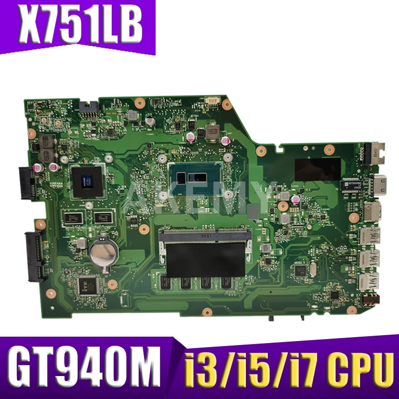 

Материнская плата X751LB REV 2,3 для ASUS R752LA X751LJC R752LD X751LN X751LD X751LJ X751LB A751L материнская плата для ноутбука GT940M i3 i5 i7
