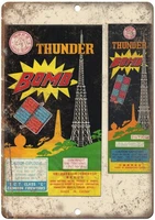 thunder bomb firecrackers package retro tin sign nostalgic ornament metal poster garage art deco bar cafe shop