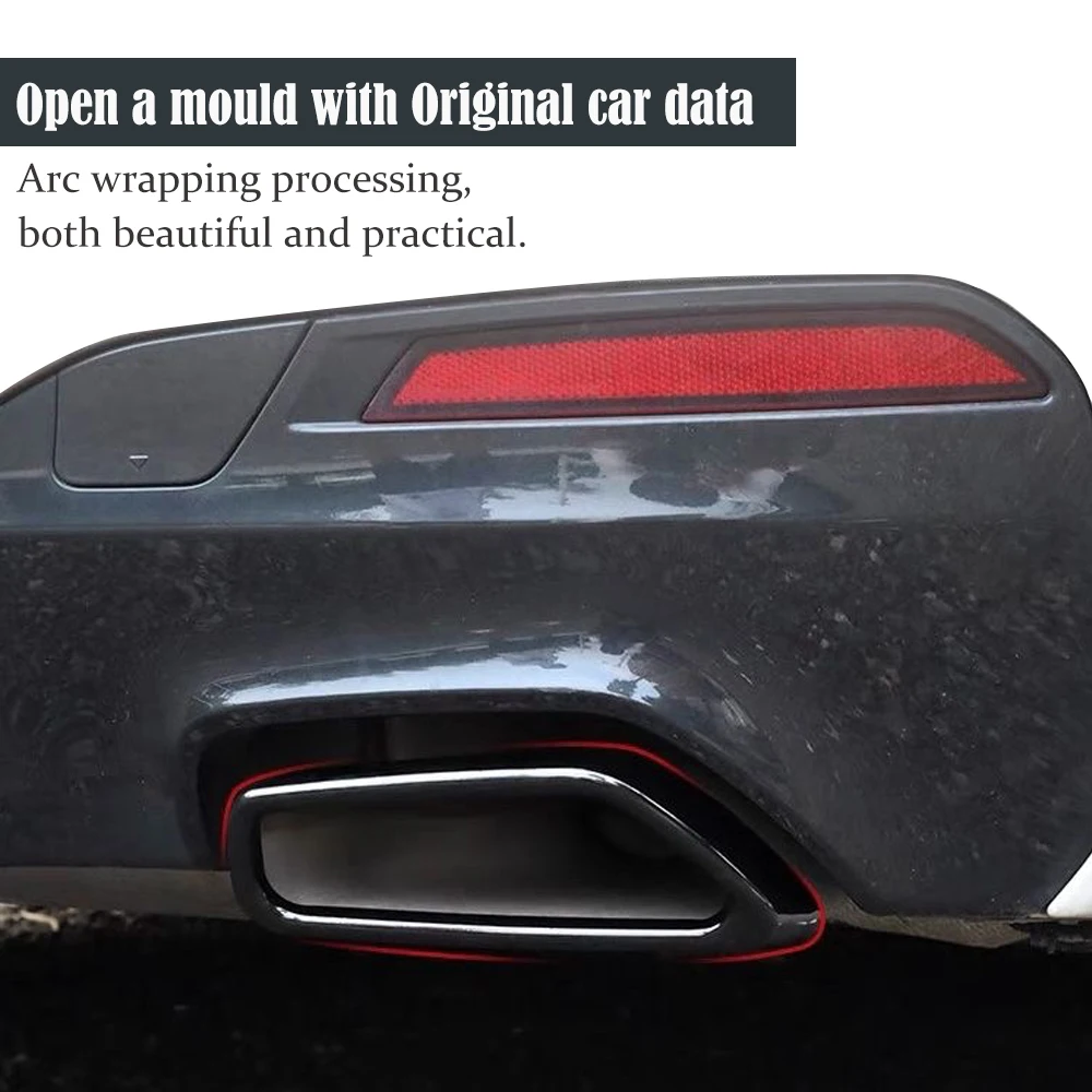 2 шт. крышка выхлопной трубы горла для BMW 5 серии G30 G31 2018-2021 Черная Нержавеющая