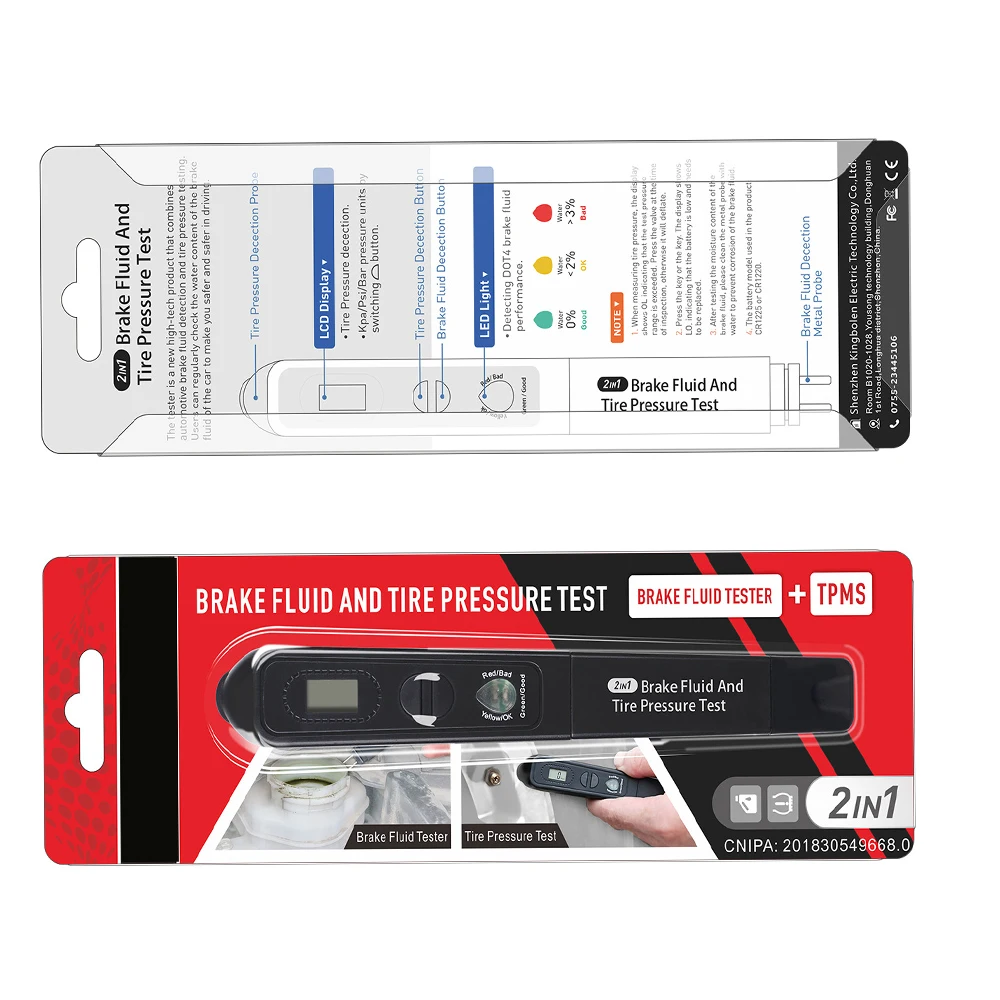 Тестер тормозной жидкости измеритель давления в шинах два одном тестер для