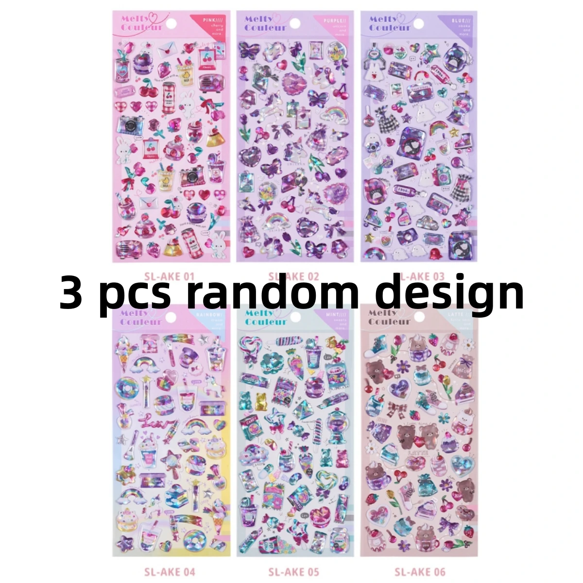 

3 шт./6 шт. красочные милые блестящие хрустальные капли 3D наклейки Скрапбукинг Diy журнал канцелярские наклейки подарок школьные принадлежности