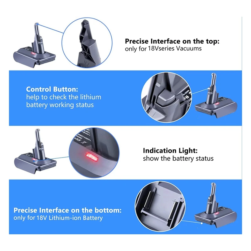 Адаптер V7 V8 для литий-ионного аккумулятора Makita 18 В конвертируемый в инструмент