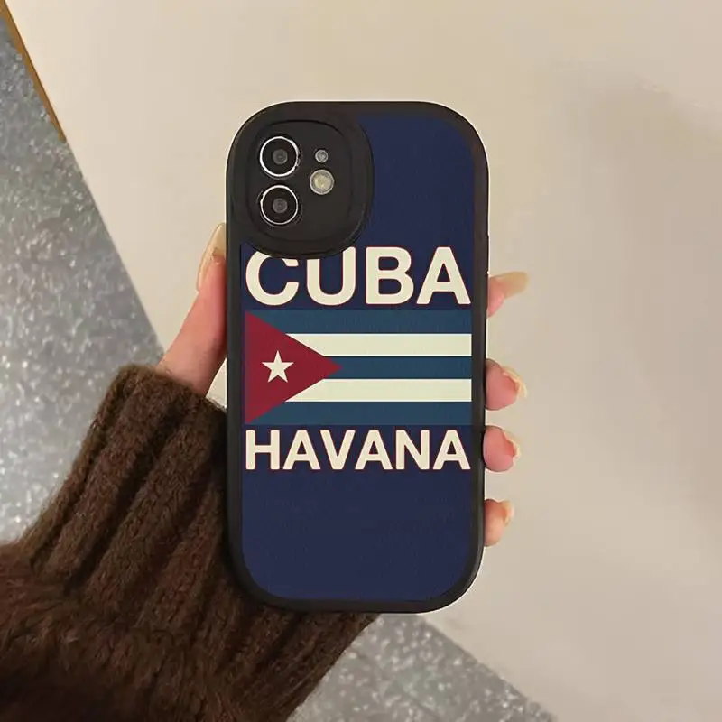 Cuba flag Phone Case Hard Leather Phone Case for iPhone 13 12 Mini 11 14 Pro Max Xs X Xr 7 8 Plus 6 6s Se 2022 silicone Cover