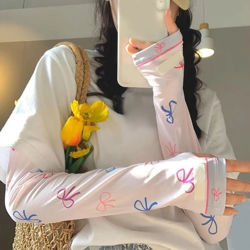 Q0KE женские летние рукава для защиты от солнца охлаждающие езды на велосипеде