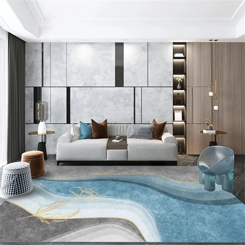 

Modern Light Luxury Living Room Large Area Carpet Non-slip Rugs for Bedroom Office Hotel Lounge Rug Home Decor Entrance Mat