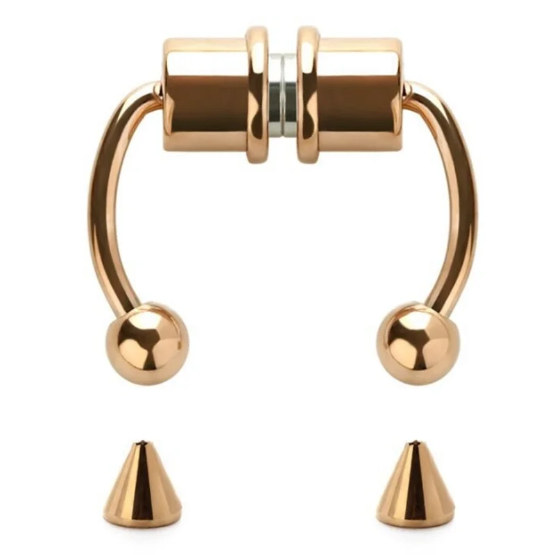 Магнитное кольцо в форме лошади обуви для носа нержавеющая сталь 316L