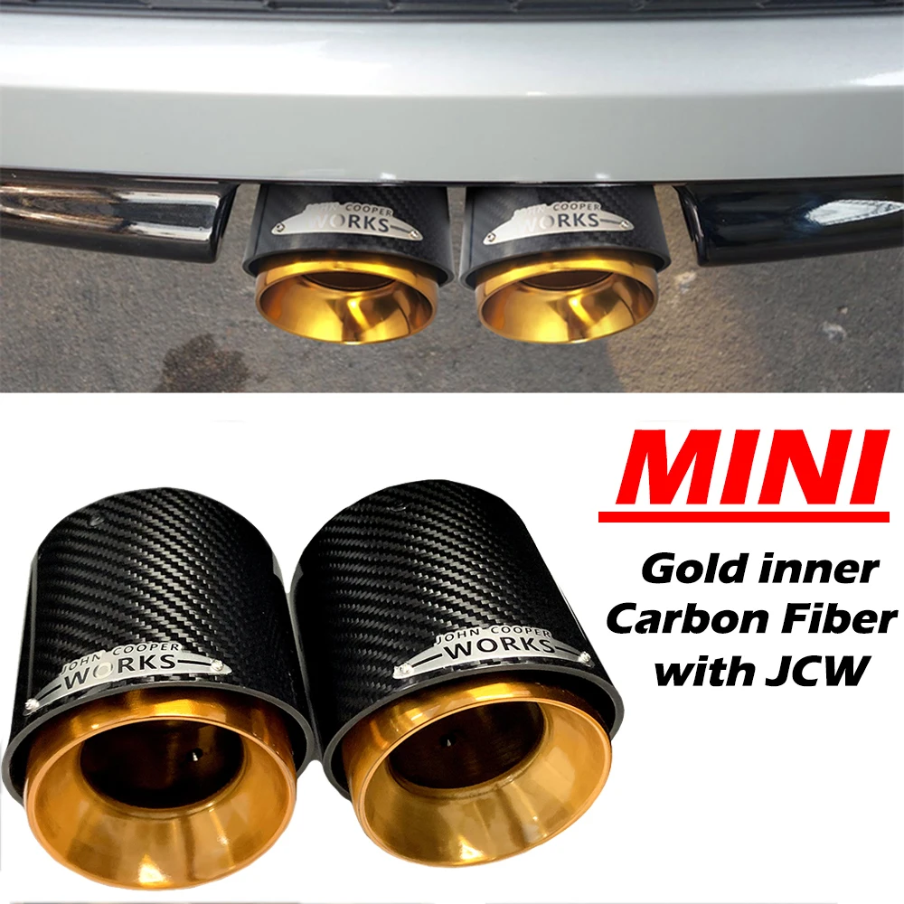 MINI Tail Throat из углеродного волокна саржевый наконечник выхлопной системы для BMW R55