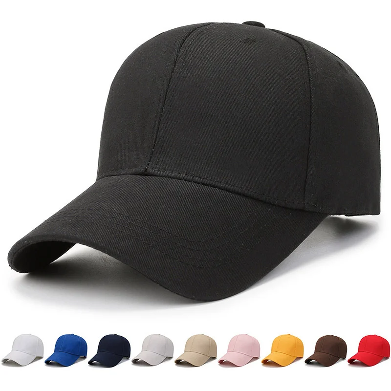 

Solid Baseball Cap Unisex Clean Up Cap Dad Hat Trucker Hat Sun Hat Adjustable Snapback Hat with Curved Brim