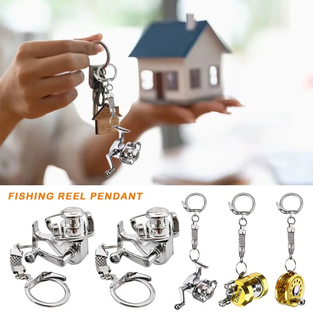 2024 подвеска из сплава для рыболовной катушки в виде барабана маленький брелок