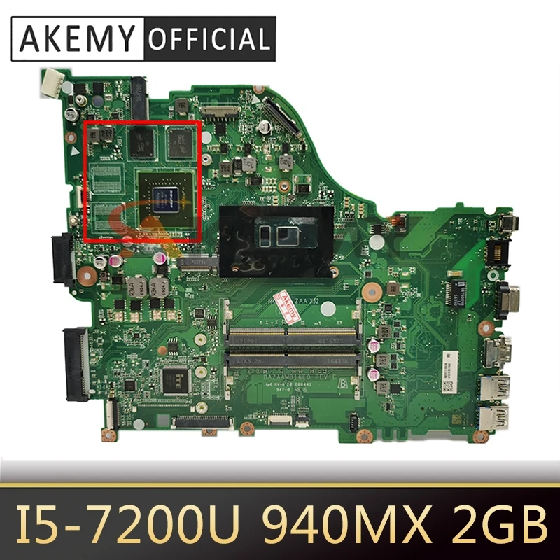 Оригинальная материнская плата для ноутбука ACER фреза заднего вида ZAA X32 DAZAAMB16E0 REV:E