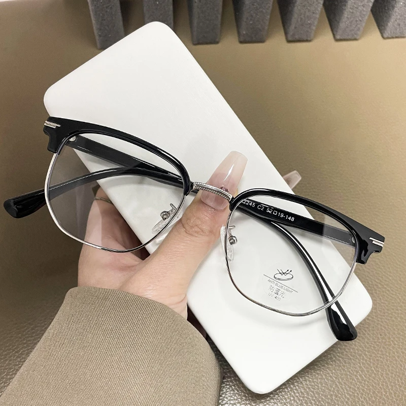 Высококачественные женские очки с полуободковой оправой синие блокирующие