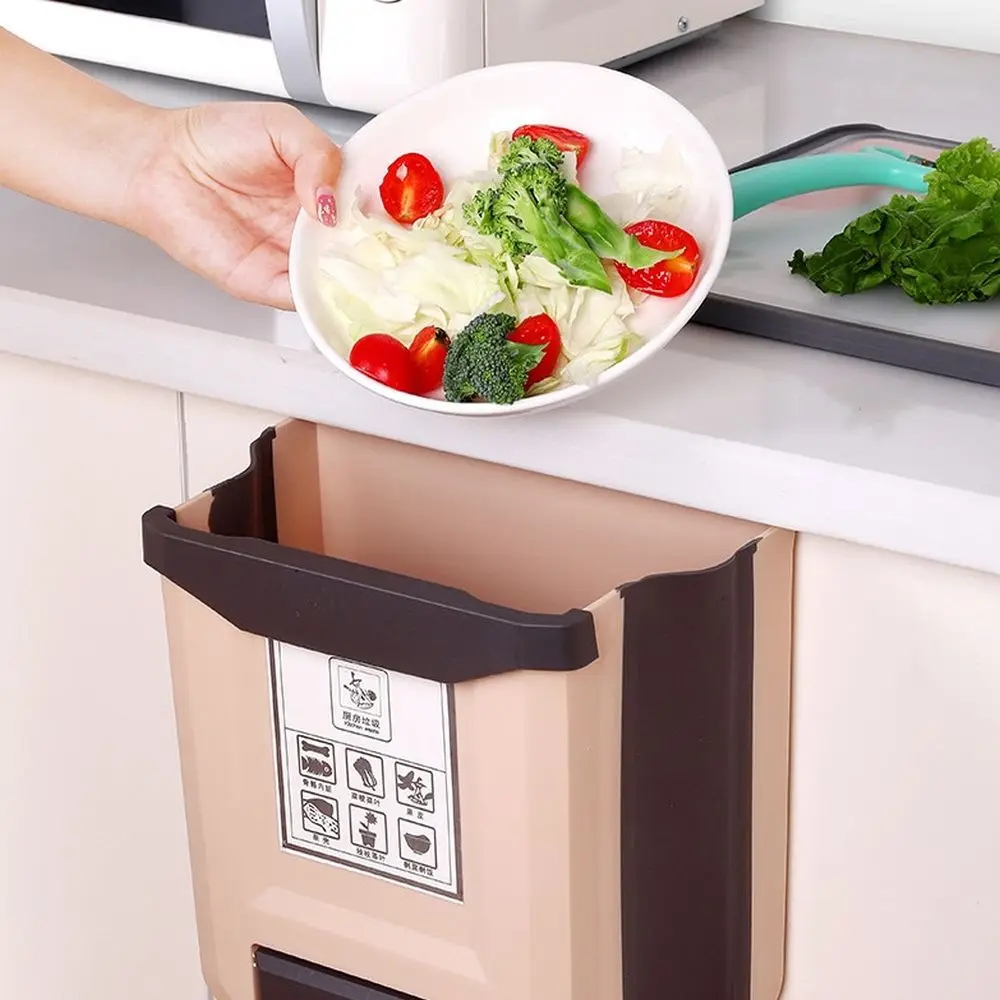 

Garbage Car Hanging Wall Bins Trash Kitchen Toilet Garbage Bathroom Door Cabinet Mounted For And Folding Kitchen Can Trashcan