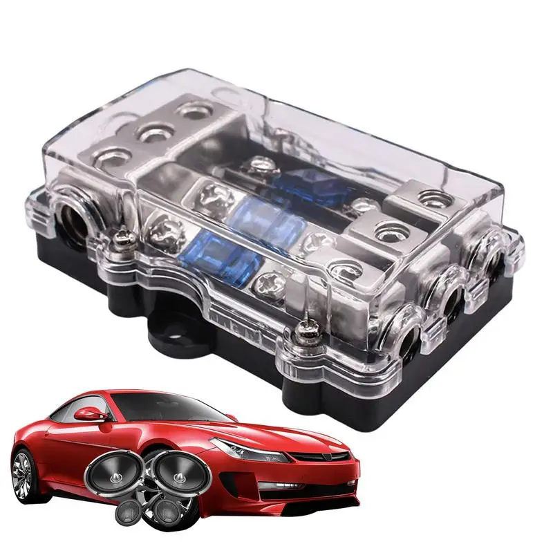 

Car Stereo Fuse Holder Zinc Alloy Multi Way Safety Sturdy Structure High Current Socket Fuse Box For Automotive Car Accsesories