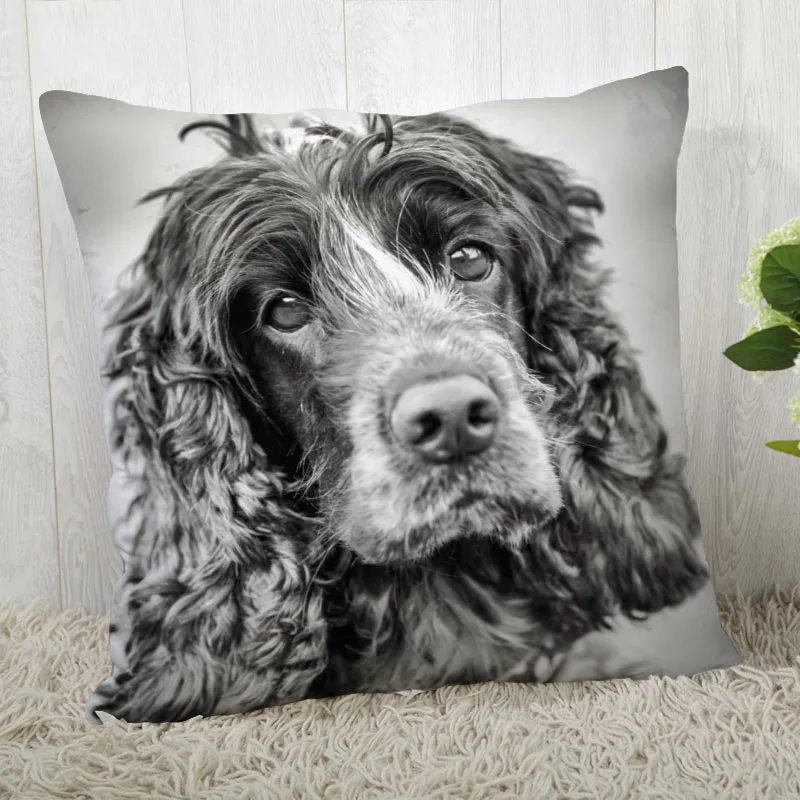 

Cocker Spaniel Printing Series Sofa Creative Cushion Cover Simple Pillowcase Home Decoration Party Car