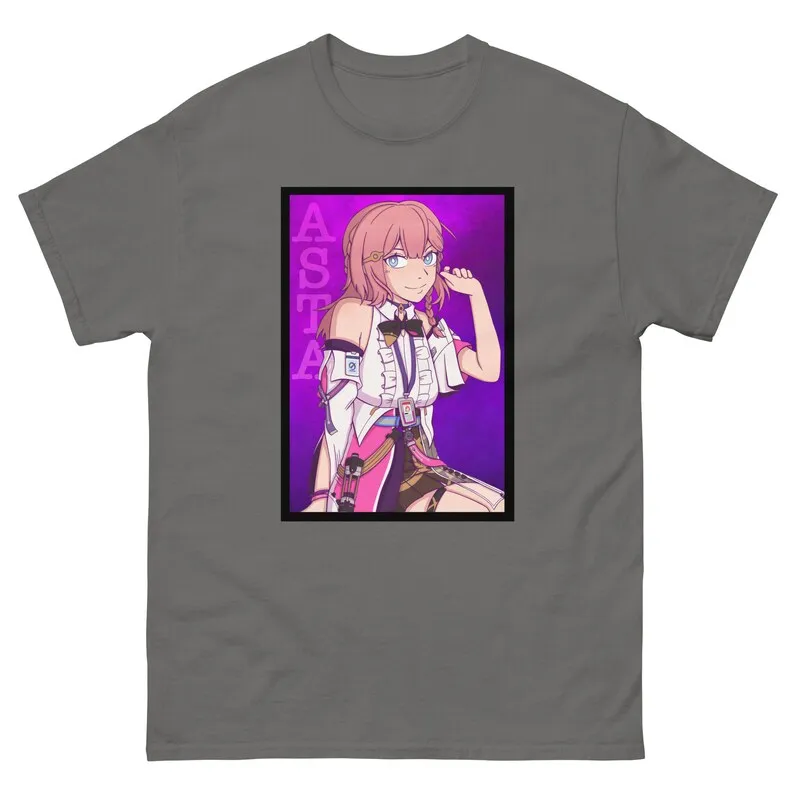 Футболка Asta Honkai со звездами и рейками футболка унисекс в стиле аниме Женская