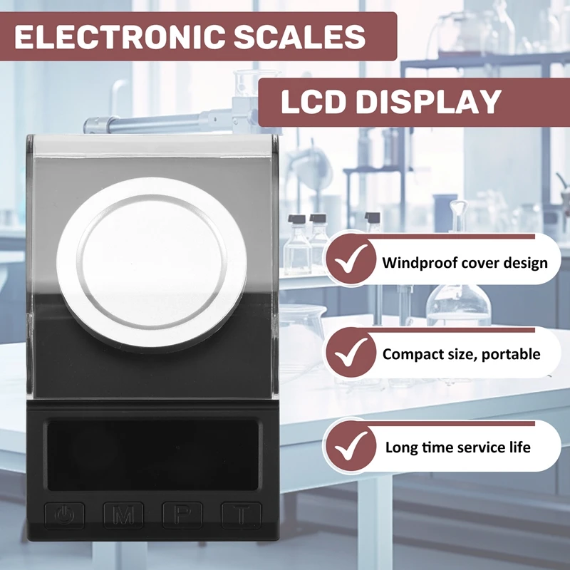 Точные Электронные весы 0 001 г цифровые для драгоценных камней ювелирных изделий