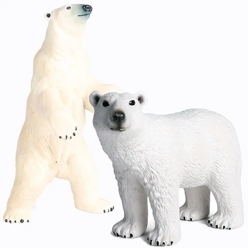 

Обучающие Игрушки для раннего развития дети познавательные реалистичные белые медведи зоопарк сцены модель белого медведя имитация диких животных