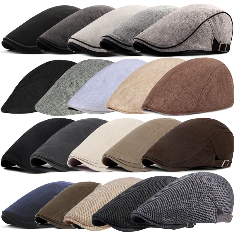 

Men Beret Newsboy Hat Summer Autum Herringbone Gatsby Hats Retro Peaked Painter Caps Vintage British Painters Hats Caps Winter