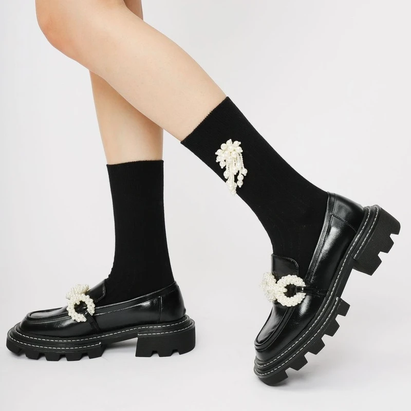 

PHOENIX DIARY 2022 Spring New Women's Leather Flat Shoes, Platform Mary Jane JK Women's Shoes, Uniform Moccasin Women's Shoes